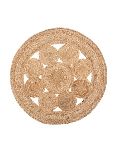 Mantel individual de yute calado ø38cm