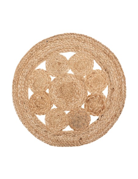 Mantel individual de yute calado ø38cm