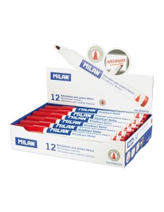 Rotuladores para pizarra blanca ø4,7mm rojo, caja 12 uds