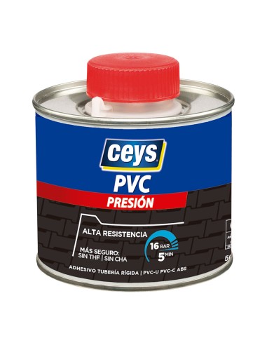 Adhesivo pvc presion tapon pincel 500 ml