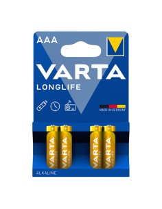 Pila alkalina longlife aaa - lr03 (blister 4 unid.) ø10,5x44,5mm