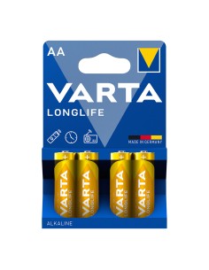 Pila alkalina longlife aa - lr06 (blister 4 uds) ø14,5 x 50,5 mm