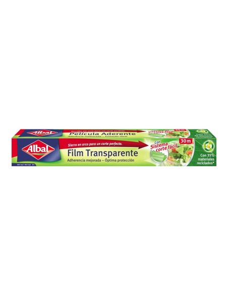 Papel film transparente 35% material reciclado 30 m