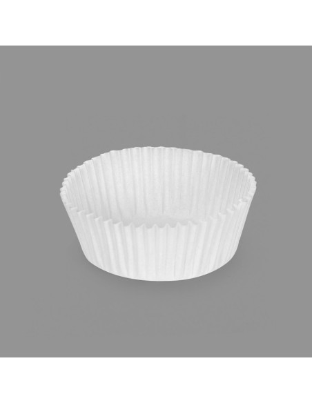 Moldes de papel para magdalenas blanco ø4 x 2,5 cm, blister 80 uds