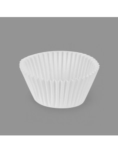 Moldes de papel para magdalenas blanco ø4,8 x 3,4 cm, blister 60 uds