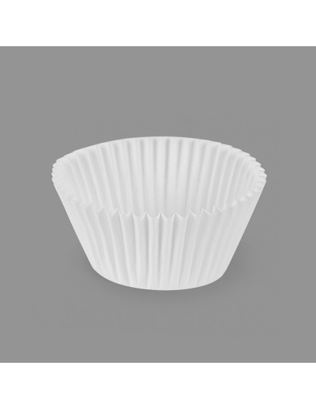 Moldes de papel para magdalenas blanco ø4,8 x 3,4 cm, blister 60 uds