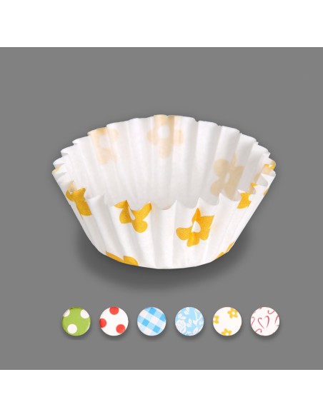 Moldes de papel para magdalenas colores surtidos ø4,3 x 2,5 cm, blister 75 uds