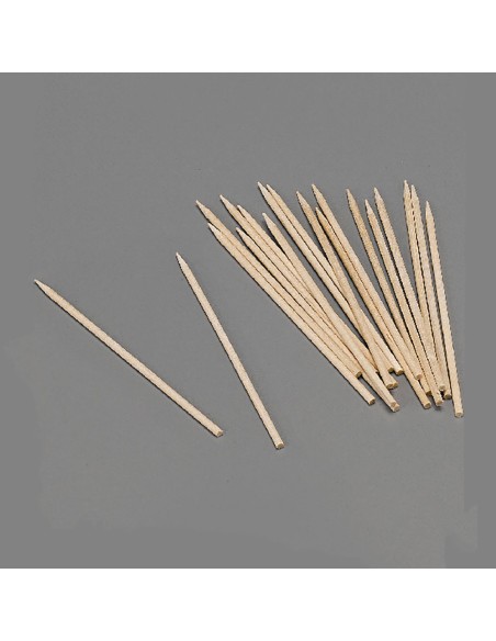 Pinchos de madera higiénicos 100 x 2 mm, blister 100 uds