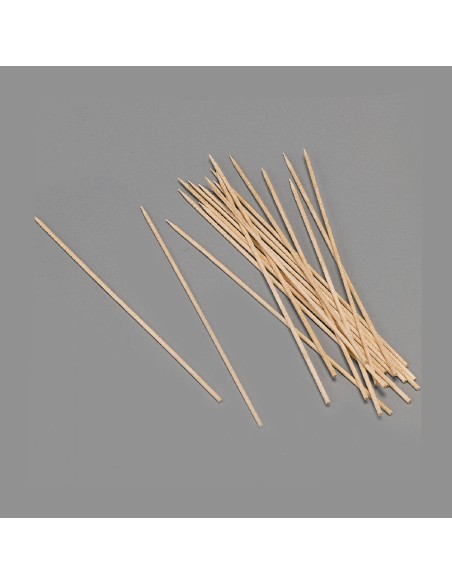 Pinchos de madera higiénicos 200 x 2 mm, blister 100 uds