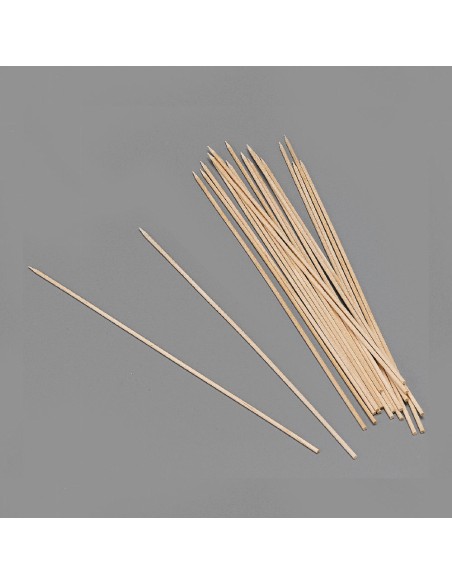 Pinchos de madera higiénicos 250 x 2 mm, blister 100 uds