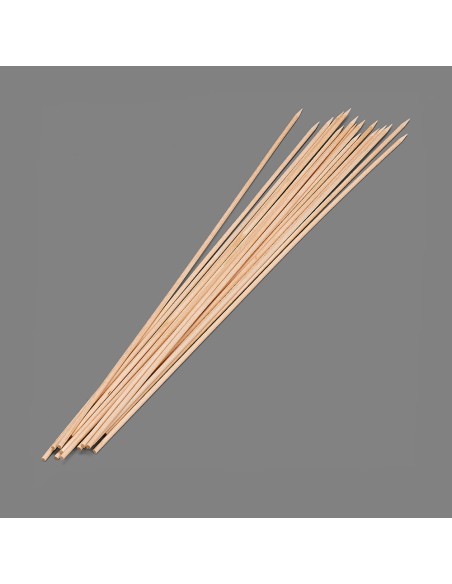 Pinchos de madera higiénicos 300 x 2 mm, blister 100 uds