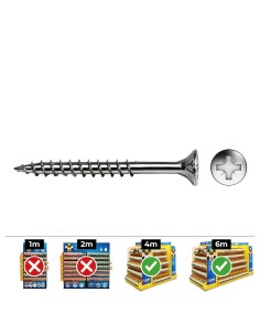 Caja 100 unid. tornillo madera avellanado pz r/parc ref vloxp ø4,5x80mm zincado