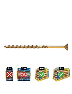 Caja 100 unidades tornillo madera avellanado pz r/parc din/ref vlox p ø6 x 80 mm bicromatado