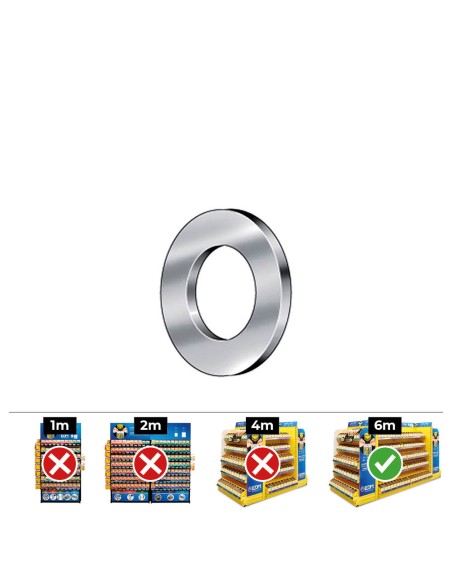 Caja 250 unid.. arandela lisa din/ref 125a ø12mm zincado celo