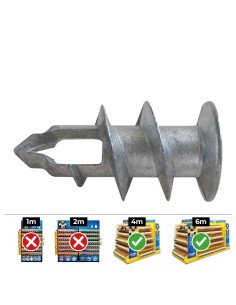 Taco metálico placa yeso ø4-5 x37mm din gkdz (caja 100 unid)