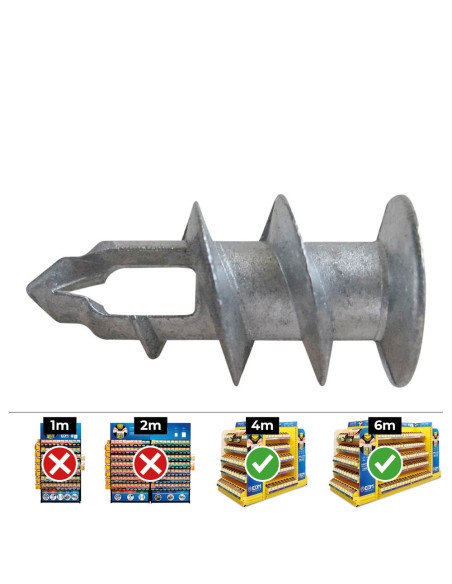 Taco metálico placa yeso ø4-5 x37mm din gkdz (caja 100 unid)