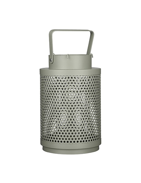 Farol portavelas barney color verde ø16x25cm
