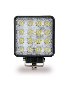 Faro de trabajo cuadrado 16 leds 3500 im 48w 10 - 48v