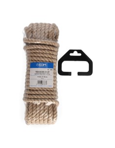Cuerda yute natural 3 cabos calibre 8 mm x 10 m