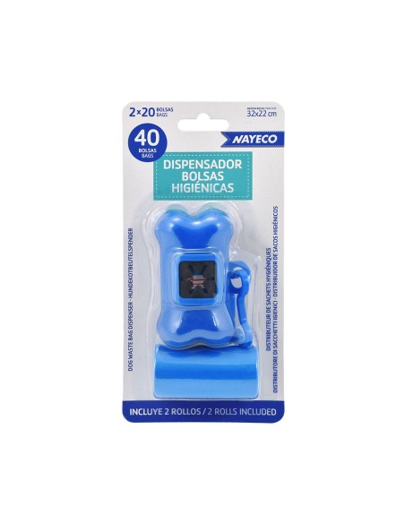 Portabolsas + 2 rollos de 20 bolsas colores surtidos