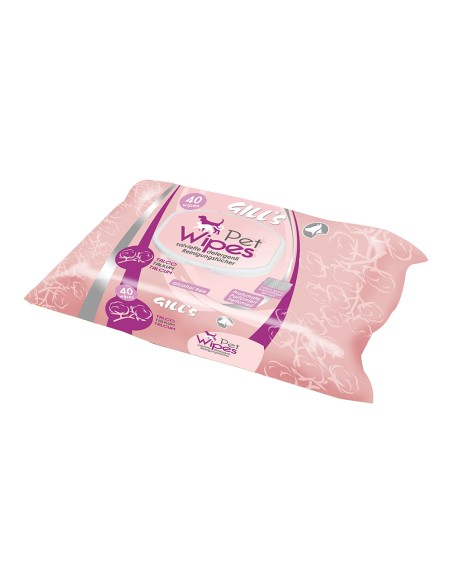 Toallitas humedas mascotas xl aroma perfume de talco 30 x 20 cm, 40 uds