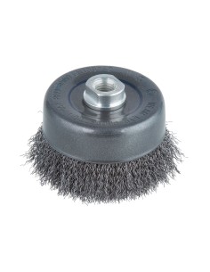 Cepillo metálico, forma de copa, trenzado rosca m14 ø100 mm