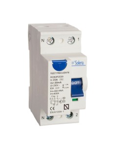 Interruptor diferencial 2 polos solera 25a (retractilado) rcb2p2530