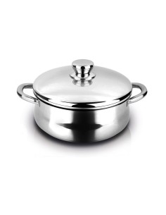 Cacerola de acero inoxidable silverinox ø20 x 9 cm + tapa 18/10