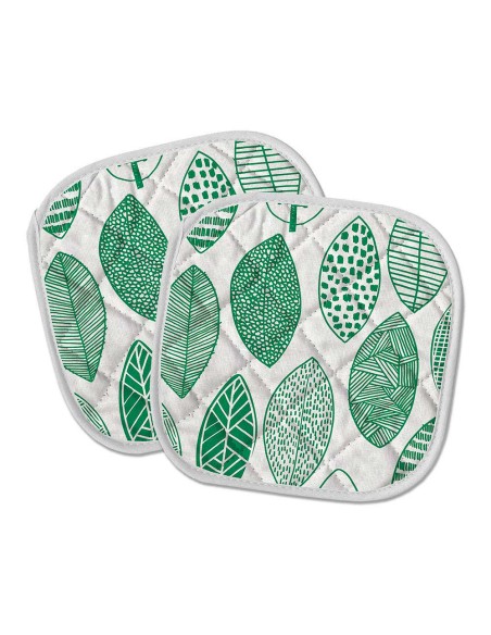 Agarradores cocina acolchados hojas 20x20cm. inofix