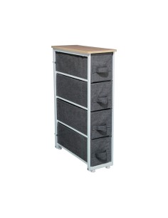 Cajonera estrecha gris oscuro 73,5 x 48 x 20 cm