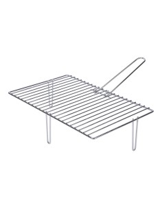 Parrilla cincada de 3 patas para chimeneas. 46,6x28cm