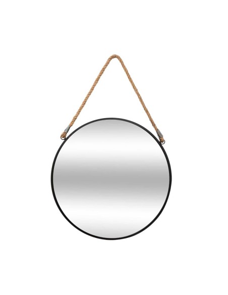 Espejo redondo de metal con cuerda ø38cm