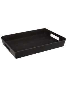 Bandeja de melamina negra coleccion noir kitchen 35 x 25 cm