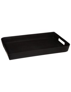 Bandeja de melamina negra coleccion noir kitchen 45 x 30 cm