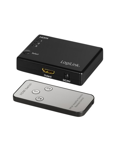 Conmutador hdmi de 3 puertos, 1080p/60hz logilink