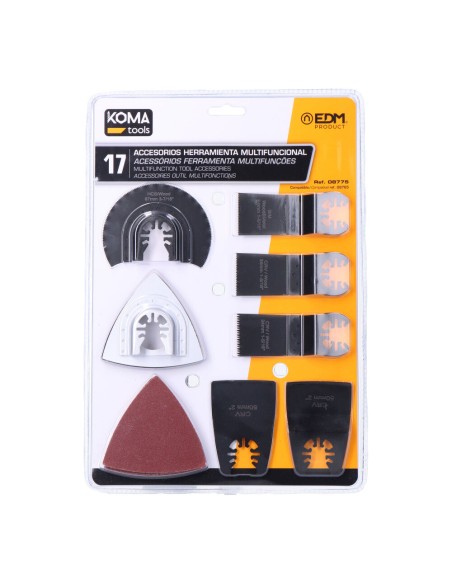 Kit 17 accesorios para herramienta multifuncional 08765