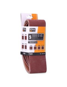 Lijas para lijadora de banda recambio para 08778, set 5 uds
