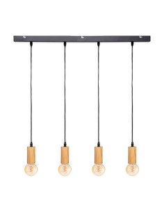 Lámpara de techo coleccion "ays" e27 60w color negro/beige 110 x 100 cm