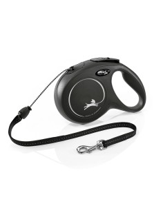 Correa extensible flexi classic 8 m de cinta talla m hasta 20 kg color negro