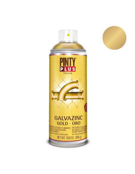 Pintura en spray galvazinc 520cc g151 oro brillo