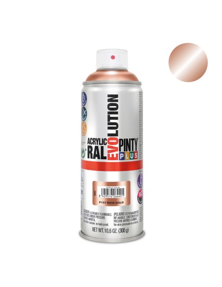Pintura acrílica spray evolution 520 cc p157 rose gold