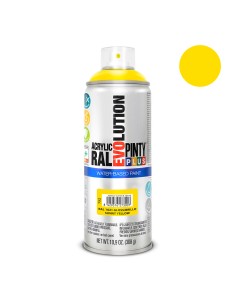 Pintura acrílica spray evolution water-based 520 cc ral 1021 amarillo colza