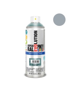 Pintura acrílica spray evolution water-based 520 cc ral 7001 gris plata