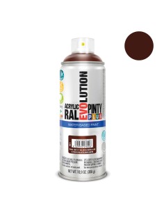 Pintura acrílica spray evolution water-based 520 cc ral 8017 chocolate