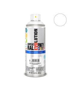 Pintura acrílica spray evolution water-based 520 cc ral 9010 blanco puro