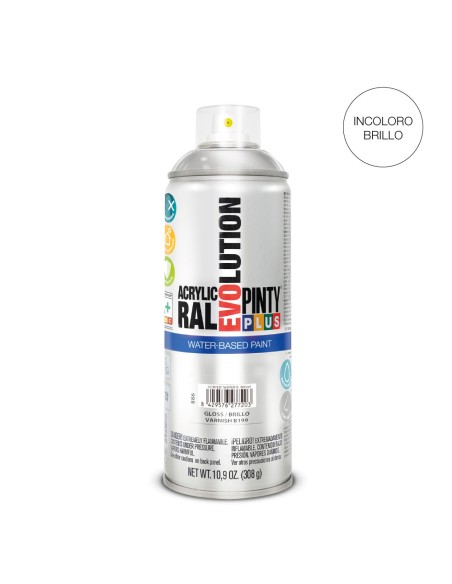 Spray barniz evolution water-based 520 cc brillo b199