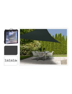 Toldo vela triangulo color gris oscuro 3,6 x 3,6 x 3,6 m