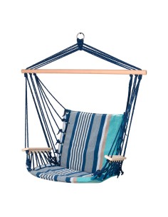 Columpio con reposabrazos de madera, 53 x 100 cm, color rayas