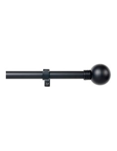 Kit barra cortina anillo extensible de 110 a 200cm negro cintacor - storplanet
