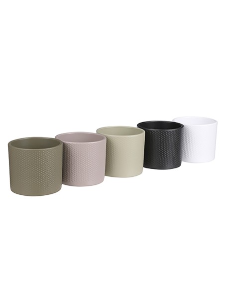 Maceta cerámica era colores surtidos ø13,5x12,5cm